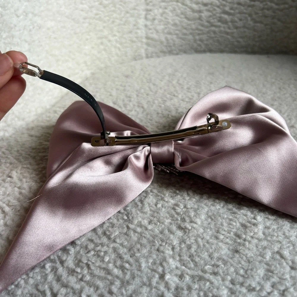 Cubic Zirconia Hair Bow Clip